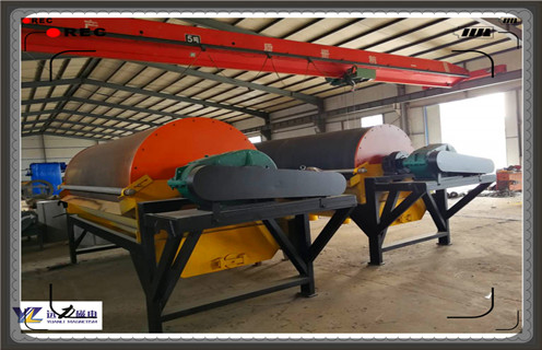 磁選機，順流型磁選機，永磁筒式磁選機，江西順流型筒式磁選機的結構