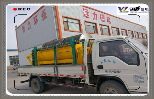 磁選機，順流型磁選機，永磁筒式磁選機，江西順流型筒式磁選機的結構